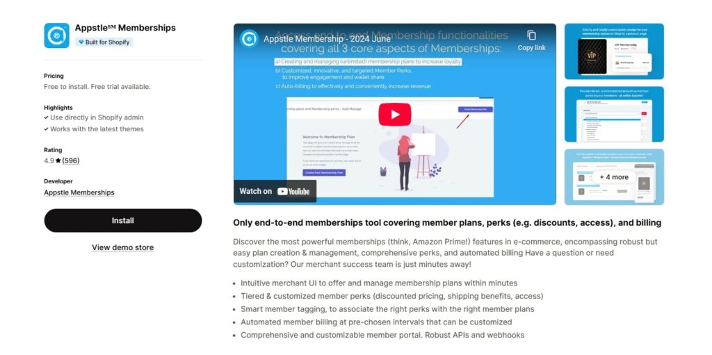 appstle loyalty and rewards shopify app screenshot
