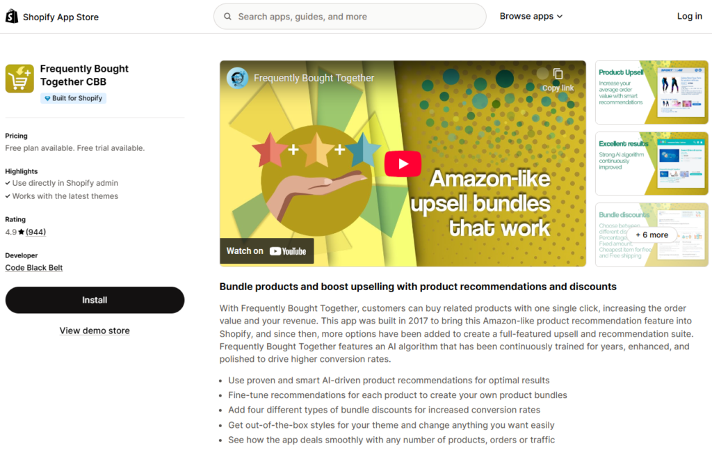 frequently bought together shopify app