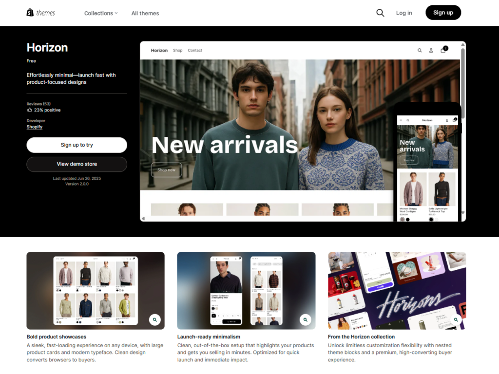 shopify horizon theme
