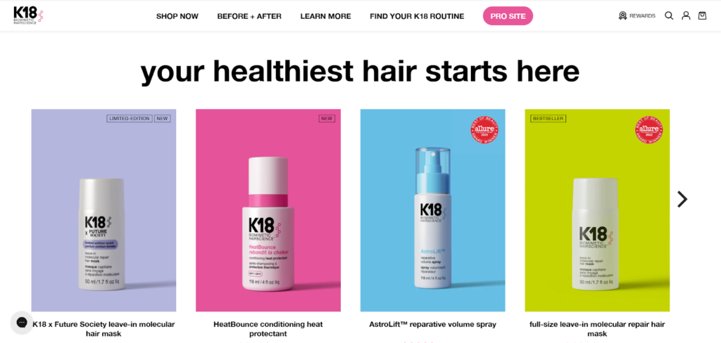 Localized Shopify storefront for K18 Hair in Asia